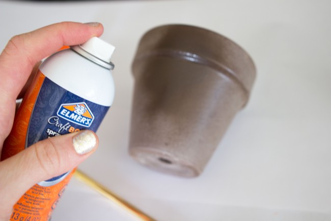 Gilded Gold Foil Terra Cotta Pot DIY
