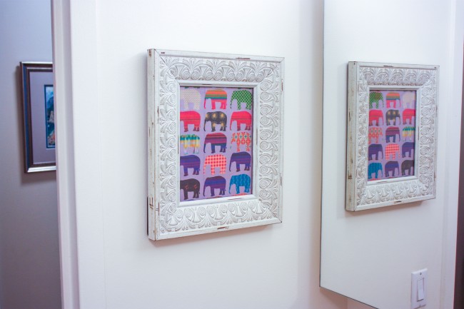 framed fabric art-1