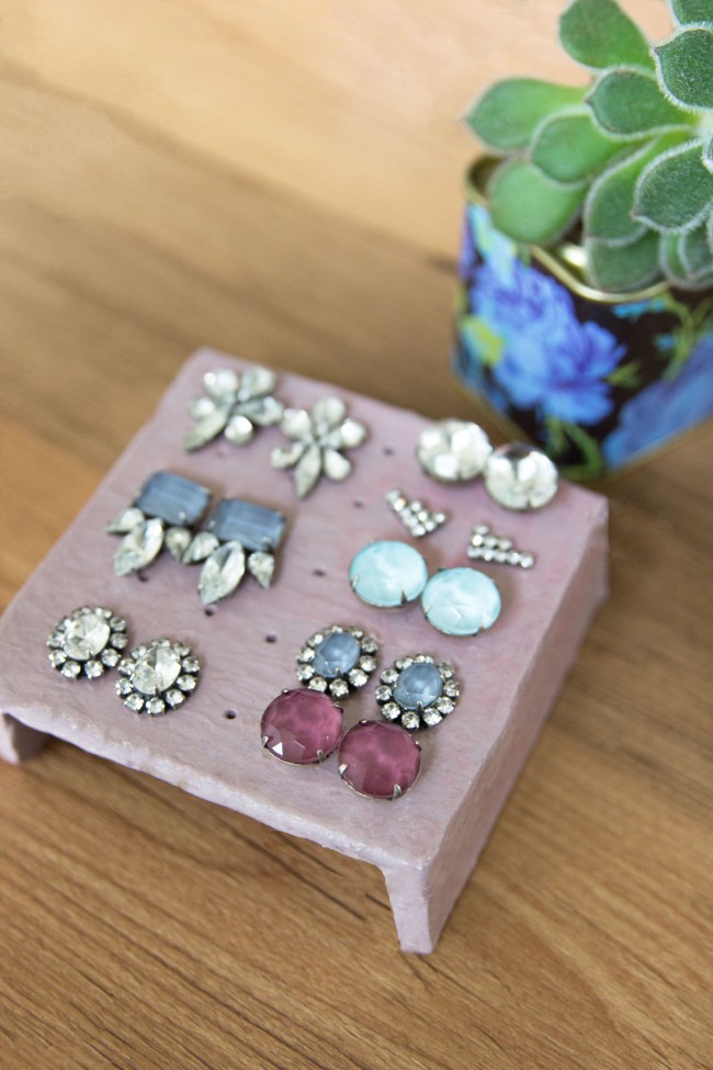 DIY Clay Stud Earring Holder 