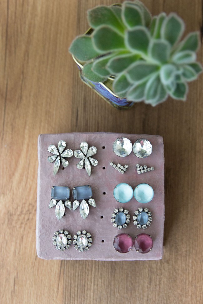 DIY Clay Stud Earring Holder 
