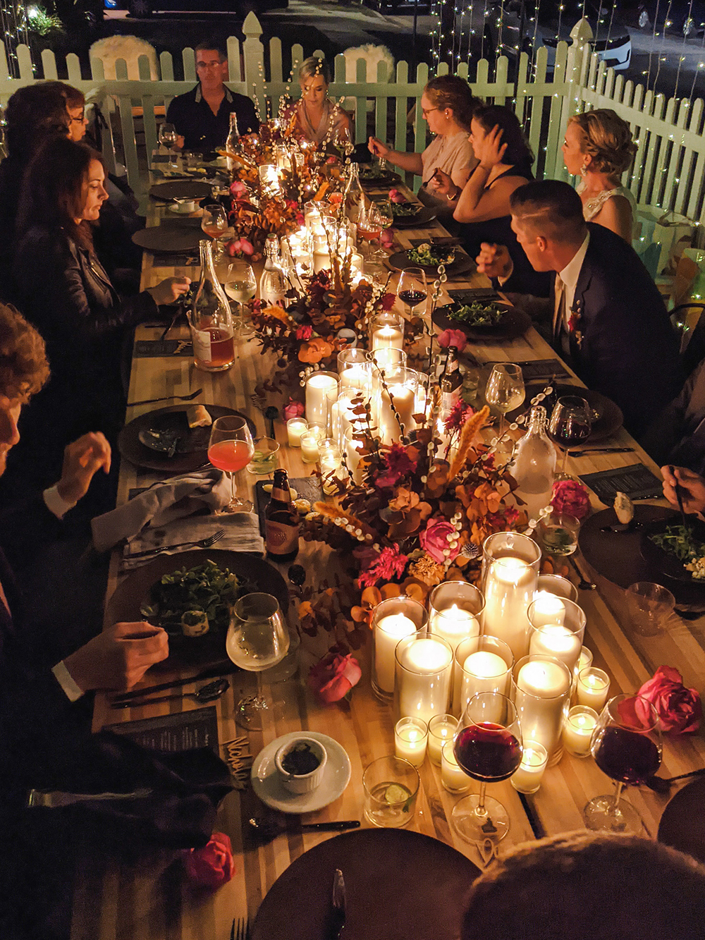 Blue Moon Dream DIY Wedding at Wayfarers Chapel in Palos Verdes, CA wedding reception table
