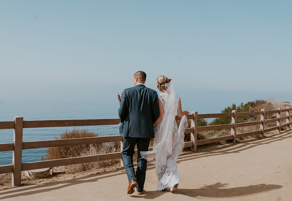Blue Moon Dream DIY Wedding at Wayfarers Chapel in Palos Verdes, CA bride groom palos verdes
