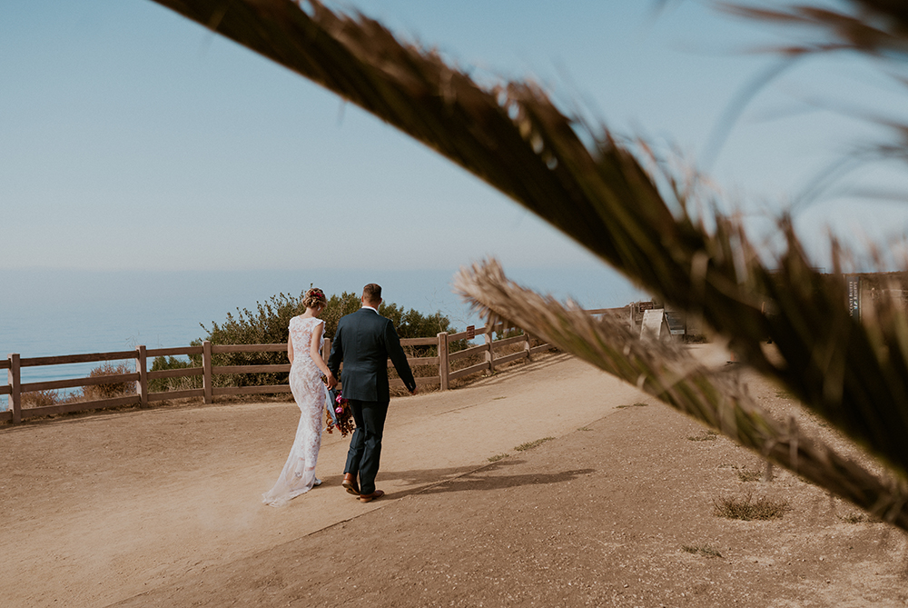 Blue Moon Dream DIY Wedding at Wayfarers Chapel in Palos Verdes, CA bride groom palos verdes