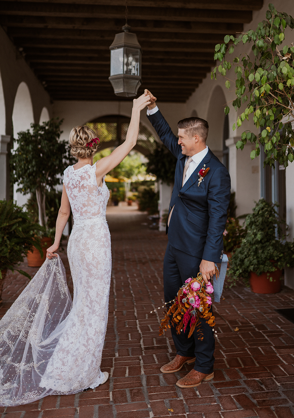 Blue Moon Dream DIY Wedding at Wayfarers Chapel in Palos Verdes, CA bride groom malaga cove library