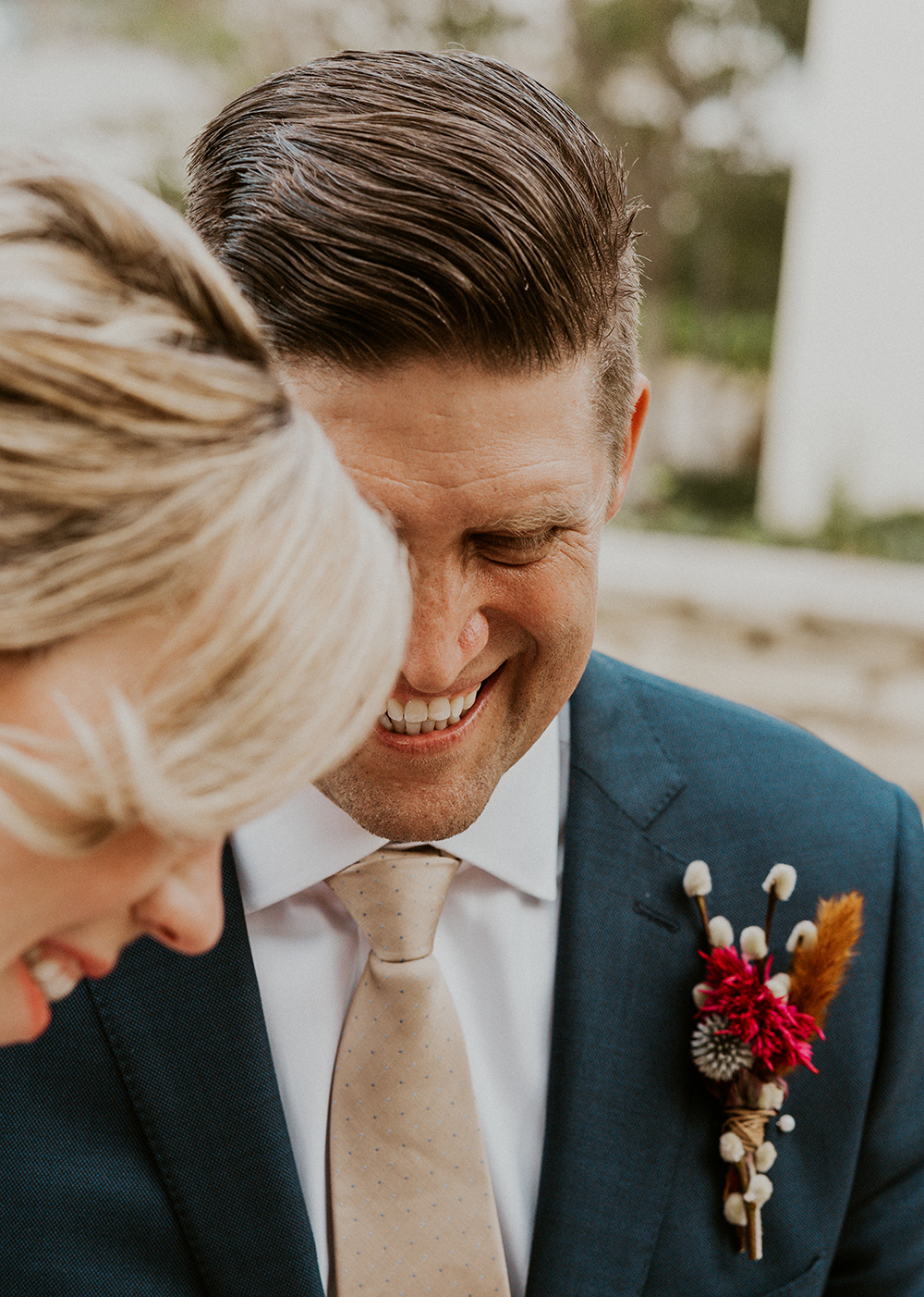 Blue Moon Dream DIY Wedding at Wayfarers Chapel in Palos Verdes, CA bride groom malaga cove library
