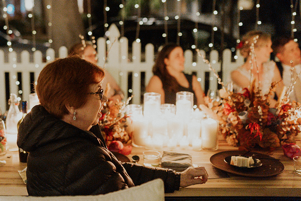 Blue Moon Dream DIY Wedding at Wayfarers Chapel in Palos Verdes, CA wedding guests at reception