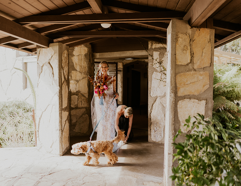 Blue Moon Dream DIY Wedding at Wayfarers Chapel in Palos Verdes, CA wayfarers chapel bride