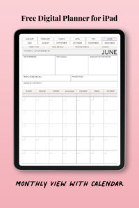free_digital_planner_for_ipad_monthly_calender_view.2 free digital planner for ipad