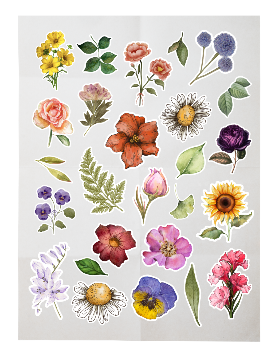 Vintage Flower Stickers - Free Printable and Digital Stickers - The ...
