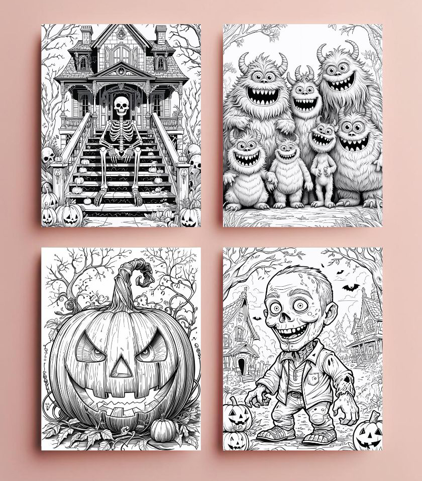 Halloween coloring printables