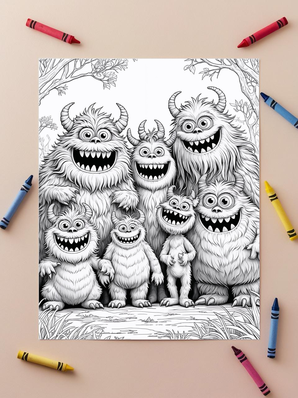 monster family coloring pages