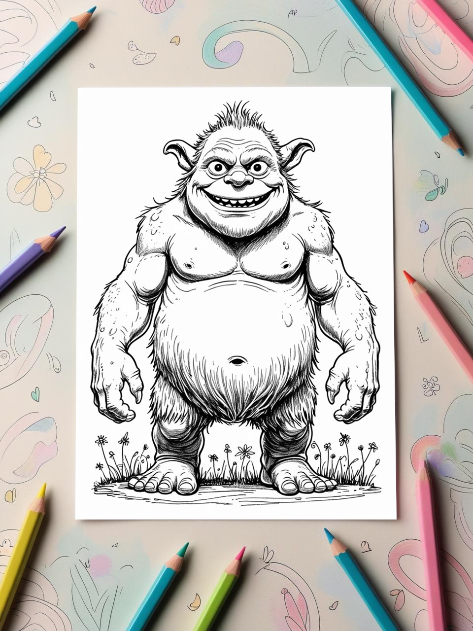 ogre monster coloring pages