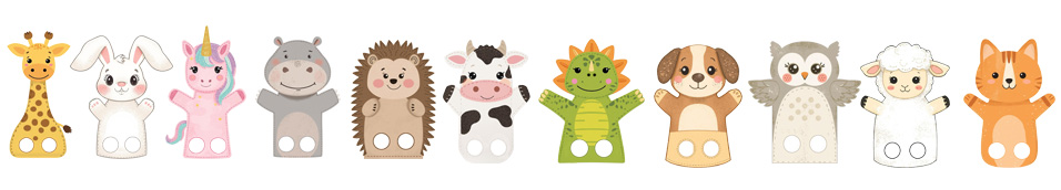 printable finger puppet animals