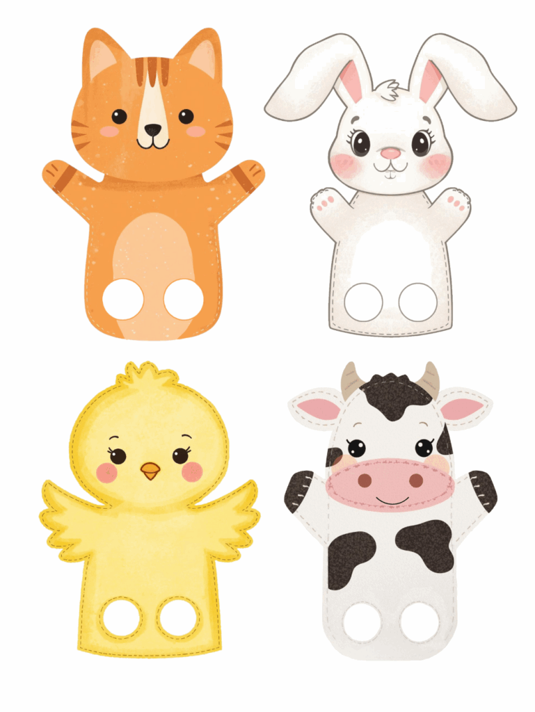 Free Printable Finger Puppet Fun for Kids - The Holiday Mama